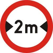 Wyposażenie miejsc publicznych - Znak drogowy zakazu B-15 Zakaz wjazdu pojazdów o szerokości ponad ... m. - miniaturka - grafika 1