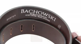 BACHOWSKI (PL) Pasek Skórzany BACHOWSKI (PL) CZEKOLADOWY Z TEKSTURĄ Skóra Licowa EXTRA 40 mm - Paski - miniaturka - grafika 4