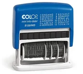 Pieczątki - Colop Pieczątka marki  S 120/WD (41 x 4 mm 12 tekstów), niebieski/czerwony 1453100200 - miniaturka - grafika 1