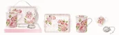 Kubki - Nuova Cer Easy life r2s KUBEK PORCELANOWY, PODSTAWKA I TACKA - DELICATE ROSES (306 FLDA) KOMPLET PREZENTOWY 306 FLDA - miniaturka - grafika 1