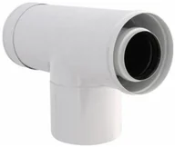 Piece i kotły grzewcze - Spiroflex Trójnik 2-ścienny  z deklem biały - miniaturka - grafika 1