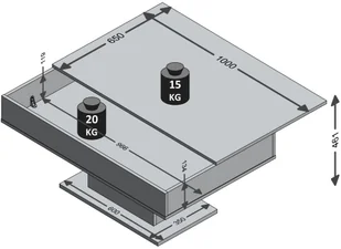FMD Mobel FMD Stolik kawowy, kolor betonowy szary i biały 672-002E - Ławy i stoliki kawowe - miniaturka - grafika 5