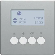 Wyłączniki światła i elektryczne - Hager sp. z o.o. Żaluzjowy łącznik czasowy z wyświetlaczem Berker.Net alu aksamit lakierowany Q.1/Q.3 85741124 - miniaturka - grafika 1