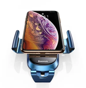 Baseus Future Gravity | Uchwyt samochodowy na okrągłą kratkę nawiewu do telefonu 4-6.5'' | niebieski SUYL-BWL03 - Uchwyty samochodowe do telefonów - miniaturka - grafika 5