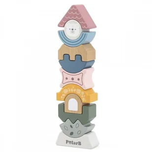 Viga Toys VIGA PolarB Drewniana Układanka Wieża - Układanki dla dzieci - miniaturka - grafika 7