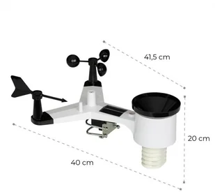 Waldbeck Waldbeck Halley profesjonalna stacja pogodowa meteorologiczna 6-w-1 pomiary wewnątrz i na zewnątrz wi-fi aplikacja WTH3-Halley - Inne urządzenia pomiarowe - miniaturka - grafika 8