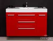 Szafki łazienkowe - Szafka wisząca z umywalką 120/50/C3 seria Fokus CZ FKS-CZ-U120/50/C3 + NADIA - miniaturka - grafika 1