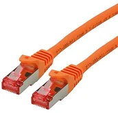 Kable miedziane - Rotronic ROLINE 21152600 przewód krosowy "Kat.6 S/FTP (PIMF), LSOH ", Component Level, pomarańczowy 0,5m 21152670 - miniaturka - grafika 1