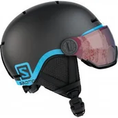 Kaski narciarskie - Salomon grom visor 2019 czarny KASK GROM VISOR S BLACK/UNIV - miniaturka - grafika 1