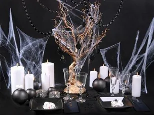 PartyDeco Dekoracja "Pajęczyna Nylon", biała, 60 g PH60-008 - Halloween - miniaturka - grafika 4