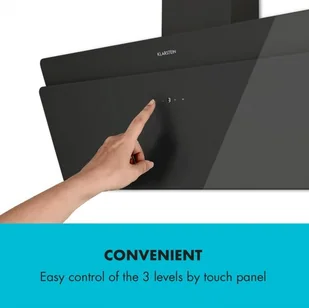 Klarstein Aurica 90 Czarny (CGCH3-Aurica-90-BL) - Okapy kuchenne - miniaturka - grafika 8