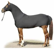 Akcesoria jeździeckie - HKM ochrona przed zabrudzeniami, szorowaniem i muchami, czarna, XL - miniaturka - grafika 1