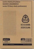 Druki akcydensowe - Firma krajewski Karta profilaktycznego badania ucznia VII klasy szkoły podstawowej [Mz/Hsz-21] Mz/Hsz-21 - miniaturka - grafika 1