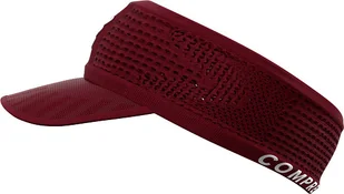 Compressport Opaska na głowę z daszkiem SPIDERWEB HEADBAND ON/OFF bordowa - Czapki i chusty sportowe męskie - miniaturka - grafika 6