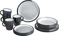 Kuchnia turystyczne i akcesoria - Brunner Melaminowe naczynia Camping naczynia granyte 16tlg antislip 0830155N.C1M - miniaturka - grafika 1