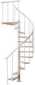 Schody strychowe - Schody spiralne CALGARY 140 cm Białe DOLLE - miniaturka - grafika 1