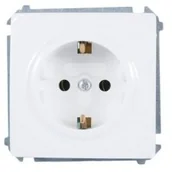 Gniazdka elektryczne - Kontakt Simon Gniazdo ścienne Basic z/u Schuko (moduł) BMGSz1.01/11 biały - miniaturka - grafika 1
