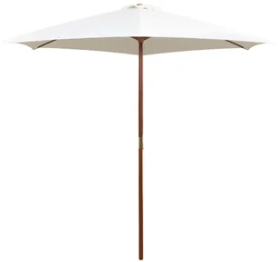 vidaXL Parasol ogrodowy, 270x270 cm, drewniany, kremowy vidaXL - Parasole ogrodowe - miniaturka - grafika 7