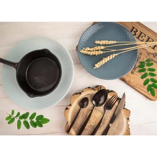 Orion Sztućce CZARNE Black Luxury zestaw sztućców 24 el. 143689 - Zestawy sztućców - miniaturka - grafika 5