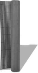 vidaxl Ogrodzenie dwustronne, szare, 90x300 cm - Ogrodzenia - miniaturka - grafika 2