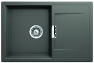 Zlewozmywaki - Schock Mono D-100 Zlewozmywak granitowy jednokomorowy 76,5x51 cm Cristadur silverstone MOND100SIL - miniaturka - grafika 1