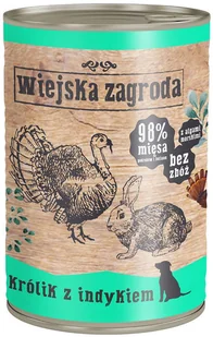 Wiejska Zagroda Karma z królikiem i indykiem dla psa 400g - Mokra karma dla psów - miniaturka - grafika 2