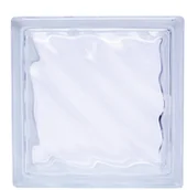 Cegły, pustaki, bloki - Seves Pustak szklany  bezbarwny Fala 19 x 19 x 8 cm - miniaturka - grafika 1