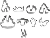 Formy do ciast - Westmark 3d zestaw "Santa Claus is coming", 9-częściowy, stal nierdzewna, srebro, 20 x 17.5 x 3 cm, 9-jednostek 31982260 - miniaturka - grafika 1