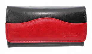 CRIS-POL (PL) Elegancki Portfel Damski Skórzany CRIS-POL(PL) Skóra Licowa 16,5 cm Klamra Wewnątrz + Klapka - Portfele - miniaturka - grafika 6