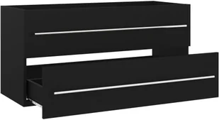 VidaXL Lumarko Szafka pod umywalkę, czarna, 100 x 38,5 x 48 cm, płyta wiórowa 804720 VidaXL - Meble łazienkowe - miniaturka - grafika 4
