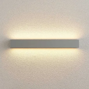 LUCANDE Lucande Lengo kinkiet LED, 50 cm, srebrny, 2-pkt. - Lampy ogrodowe - miniaturka - grafika 4