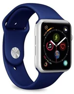 Akcesoria do smartwatchy - PURO Pasek sportowy elastyczny ICON do Apple Watch 42/44/45 mm S/M & M/L) granatowy) - miniaturka - grafika 1
