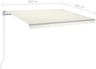 VidaXL Lumarko Automatycznie zwijana markiza, LED i czujnik wiatru, 3,5x2,5 m 3069932 VidaXL - Markizy - miniaturka - grafika 10