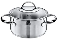 Garnki - Silit Pokrywa garnek 16 cm ok. 1,4L krawędź do wylewania szklany polerowana ze stali nierdzewnej do kuchenek indukcyjnych można myć w zmywarce 2101235620 - miniaturka - grafika 1