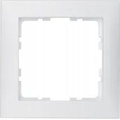 Klawisze i ramki - Berker S.1 B.Kwadrat Ramka 1-krotna biała 10119909 - miniaturka - grafika 1
