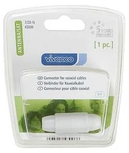 VIVANCO Adapter VIVANCO 7/33-N do podłączenia kabli koncentrycznych - Wtyczki i adaptery - miniaturka - grafika 2