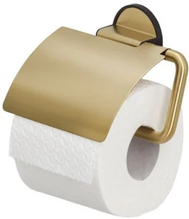 Tiger Tiger Tune Uchwyt na papier toaletowy z klapką szczotkowany mosiądz/czarny 1326635646 - Stojaki i wieszaki na papier toaletowy - miniaturka - grafika 2