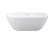 Wanny - Besco Navia wanna 150x80cm wolnostojąca z syfonem #WAS-150-N | - miniaturka - grafika 1