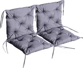 Poduszki na krzesła - Outsunny PODUSZKA NA KRZESŁO ZESTAW 2 POKROWCÓW szara - miniaturka - grafika 1
