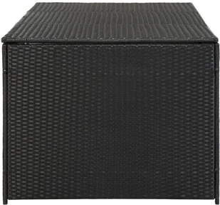 vidaXL Skrzynia ogrodowa z polirattanu, 180 x 90 x 75 cm, czarna vidaXL - Pozostałe meble ogrodowe - miniaturka - grafika 5