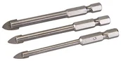 Wiertła - Silverline Silver Line 224760 z łbem sześciokątnym napęd płytek i szkła wiertło, 6/8 MM  15 sztuk - miniaturka - grafika 1