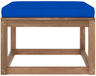 VidaXL Lumarko Podnóżek ogrodowy z niebieską poduszką 3067270 VidaXL - Pufy i podnóżki - miniaturka - grafika 2