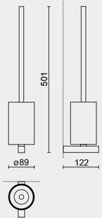 Zack CARVO Ścienna Szczotka Toaletowa do WC Czarna 40507 - Akcesoria do wc - miniaturka - grafika 2