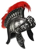Gadżety dla niej i dla niego - WIDMANN Widmann 03612 - Rzymski kask w antycznym stylu, jeden rozmiar, srebro - miniaturka - grafika 1