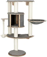 Drapaki dla kotów - Kerbl Kocie drzewko przyścienne Dolmit Tofana Pro, szary, 117cm - miniaturka - grafika 1