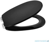 Deski sedesowe - Roca Carmen deska WC wolnoopadająca czarna A801B5256B - miniaturka - grafika 1