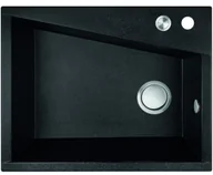 Zlewozmywaki - Laveo Grenada czarny 1-komorowy SBG 710T - miniaturka - grafika 1