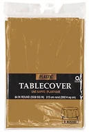 Obrusy i serwetki - Amscan okrągły plastik-obrus, złoty 77018.19 - miniaturka - grafika 1