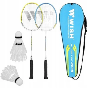 Wish RAKIET DO BADMINTONA ALUMTEC 327K NIEB-ŹÓŁT 2SZT LOTKI 3SZT ZADZWOŃ 600-555-801 ! 14-20-020 - Badminton - miniaturka - grafika 2