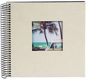 Albumy fotograficzne - goldbuch Goldbuch album spiralny z wycięciem na zdjęcie, Bella Vista, cm, 40 czarnych stron, len, Coffee Bronze,, 20x20 cm - miniaturka - grafika 1